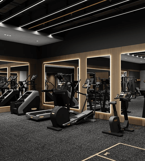 Premium high-end gym training floor